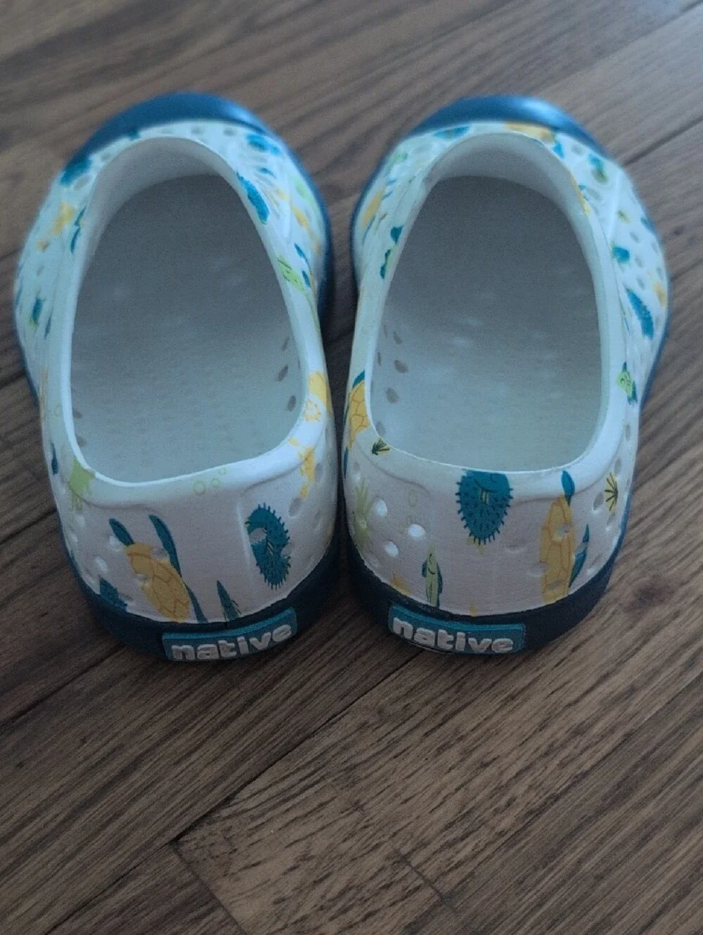 Native Shoes Kids Jefferson Print "Sea Life" Ocean Slip-On Water Sneakers - Picture 3 of 6